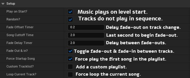 Track options